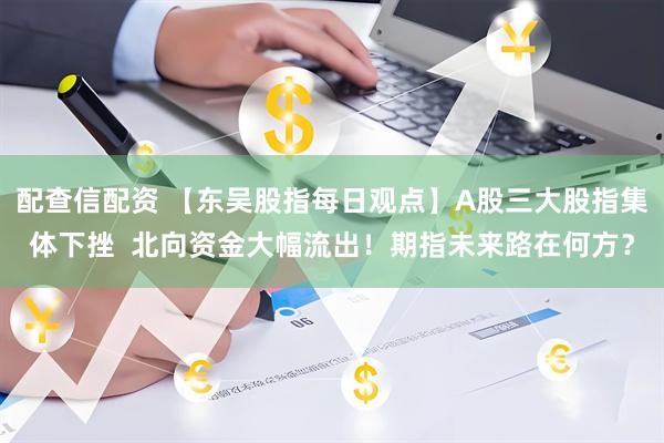 配查信配资 【东吴股指每日观点】A股三大股指集体下挫  北向资金大幅流出！期指未来路在何方？