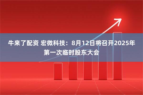 牛来了配资 宏微科技：8月12日将召开2025年第一次临时股东大会